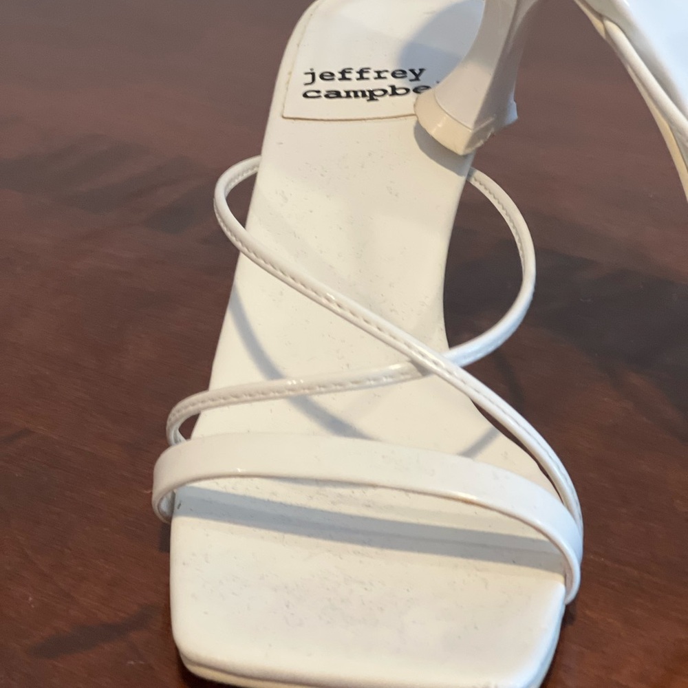 Jeffrey Campbell White Strappy Heels - Picture 3 of 4
